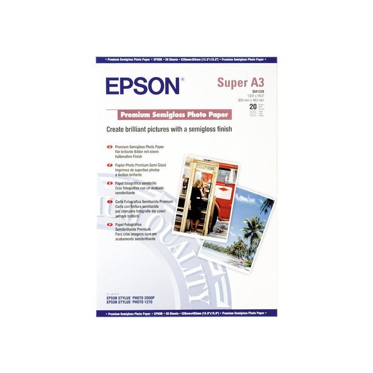 Fotopapier Epson Premium Inkjet semi gloss A3 maxi 250g (20)