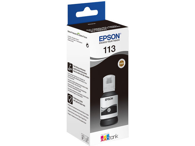 Inktfles Epson EcoTank 113 ET-5850 127ml BK