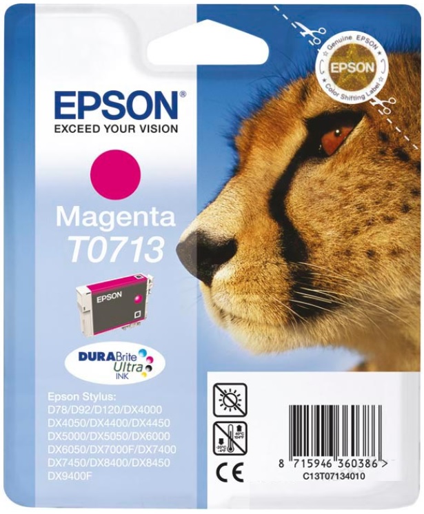 Cartridge Epson Inkjet T0713 Stylus D120 495 pag. MAG