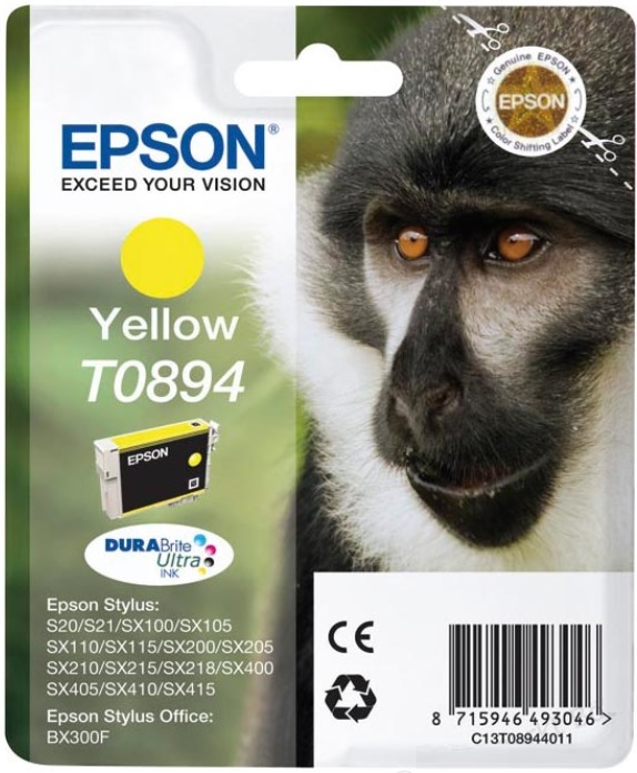 Cartridge Epson Inkjet T0894 Stylus S20 3,5ml YEL