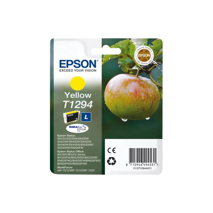 Cartridge Epson Inkjet T1294 Stylus SX230 7ml YEL