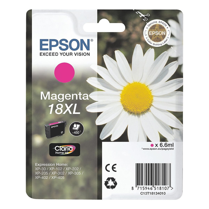 Cartridge Epson Inkjet 18XL Expression Home XP-102 6,6ml MAG