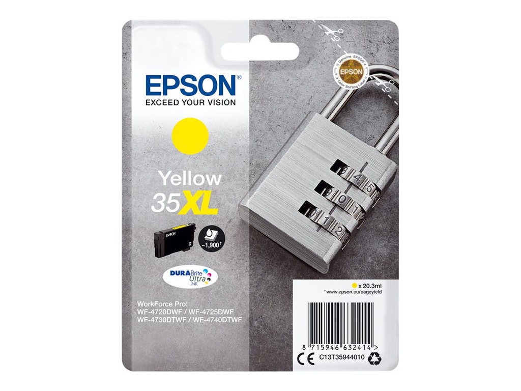 Cartridge Epson Inkjet 35XL WorkForce Pro WF-4720 20,3ml YEL