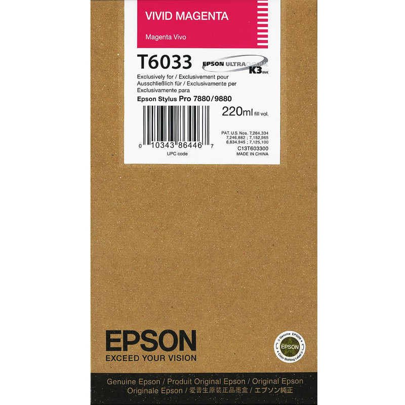 Cartridge Epson Inkjet T6033 Stylus Pro 7800 220ml MAG