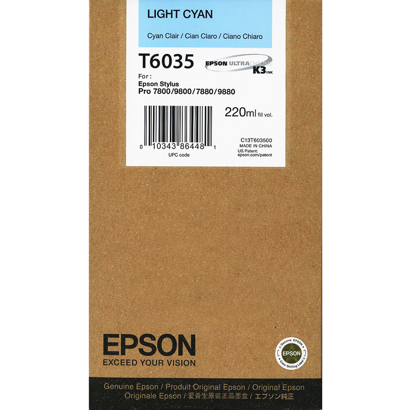 Cartridge Epson Inkjet T6035 Stylus Pro 7800 220ml LIGHT CY