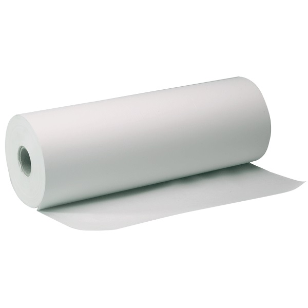 Inpakpapier op rol 74.5cm 80gr kraft wit (25 kg)