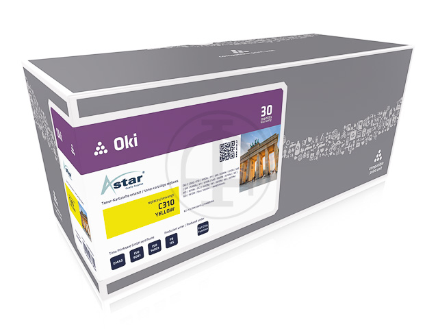 Toner Astar voor OKI 44469704 YEL