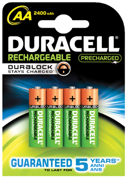 Batterij Duracell  Precharged oplaadbaar AA (4)