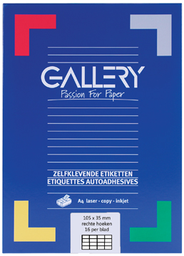 Etiketten Gallery 16 etik/bl 105x35mm (100)