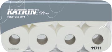 Toiletpapier Katrin Soft Plus 3-laags 250vel/rol (8)