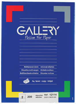 Etiketten Gallery 2 etik/bl 210x148,5mm (100)