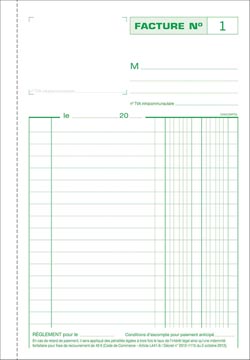 Facturen Exacompta karton 21x14,8cm 50blad tripli zelfkopiërend franstalig