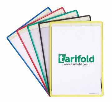 Ophangtas Tarifold A4 zelfklevend PVC assorti (5)