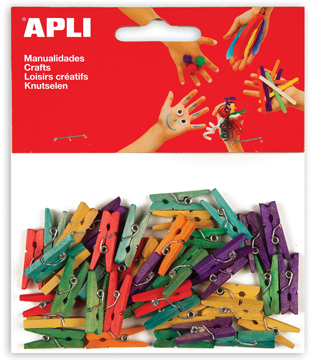 Wasknijpers Apli kids mini 25x3mm assorti (45)