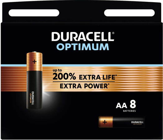 Batterij Duracell Optimum AA (8)