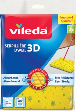 Dweil Vileda 3D 60x50cm geel (2)