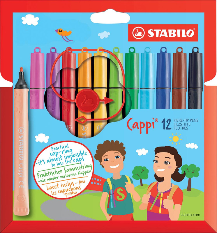 Viltstift Stabilo Cappi assorti (12)