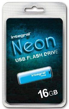 USB-stick Integral Neon 2.0 16GB blauw