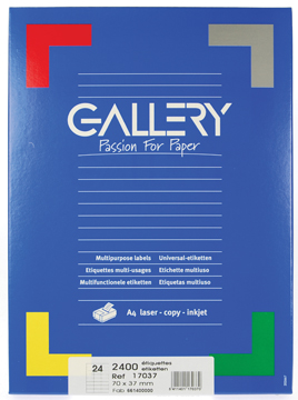 Etiketten Gallery 24 etik/bl 70x37mm (100)