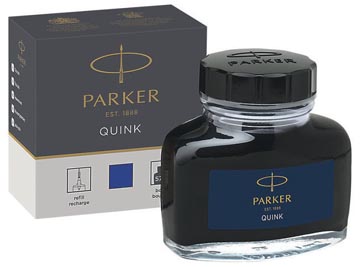 Inktpot Parker Quink permanent blauw 57ml