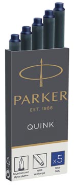 Inktpatroon Parker Quink permanent blauw (5)