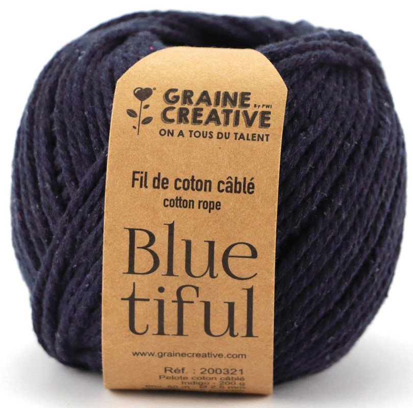 Touw Graine Creative Macramé 2,5mmx50m indigo