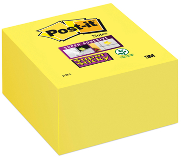 Memoblok Post-it Super Sticky 76x76mm neongeel 350vel