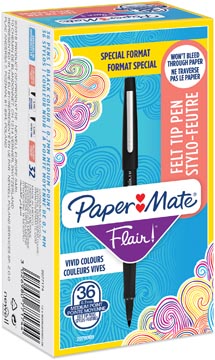 Fineliner Paper Mate Flair Original zwart 30+6 gratis