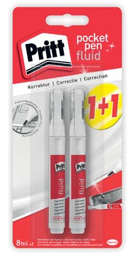 Correctiepen Pritt Pocket Pen 8ml blister 1+1 gratis