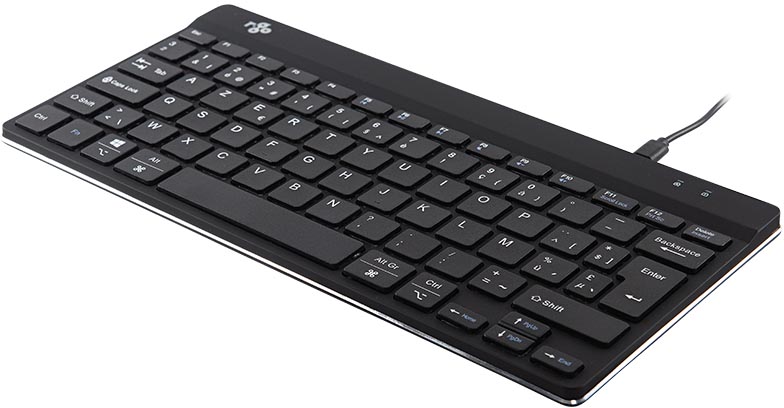 Ergonomisch toetsenbord R-Go Compact Break AZERTY met draad zwart