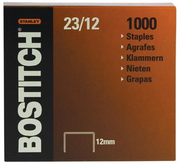 Nietjes Bostitch 23/12 verzinkt 12mm (1000)