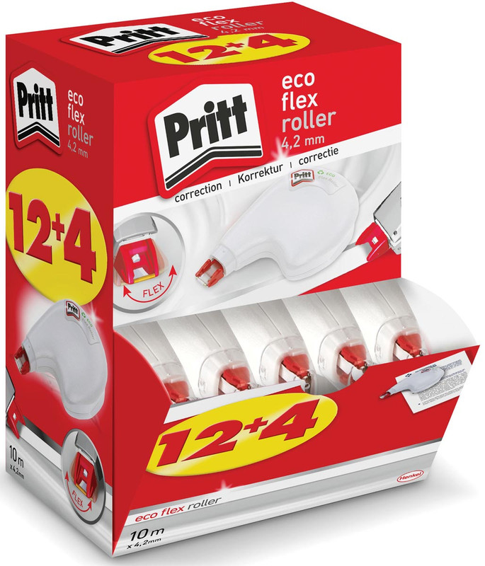 Correctieroller Pritt Eco Flex 4,2mmx10m 12+4 gratis