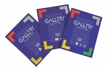 Schrift Gallery A5 geruit 75blz assorti