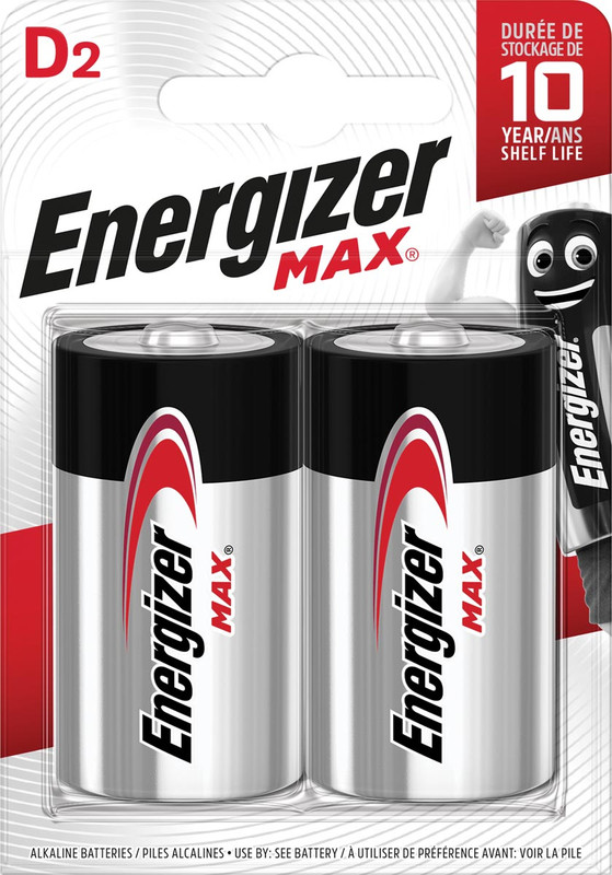 Batterij Energizer Max D (2)