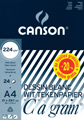 Tekenblok Canson A4 224g 20 vel