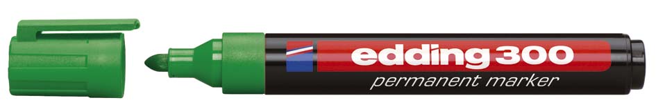 Permanent marker Edding 300 ronde punt 1,5-3mm groen