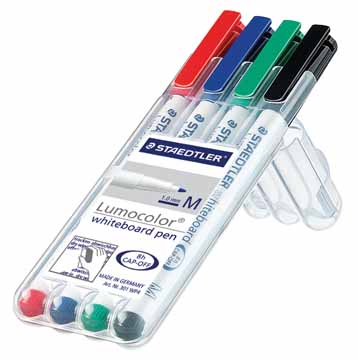 Whiteboardmarker Staedtler Lumocolor 301 ronde punt 1mm assorti (4)