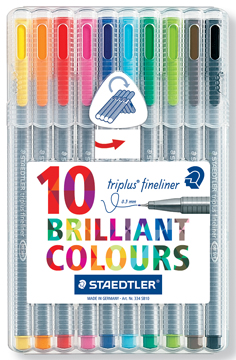 Fineliner Staedtler Triplus 334 0,3mm assorti (10)