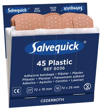 Navulling voor pleisterautomaat Salvequick 45 plastic pleisters (6)