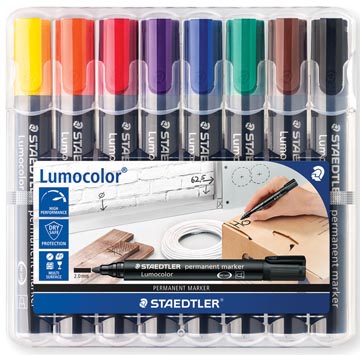 Permanent marker Staedtler Lumocolor 352 ronde punt 2mm assorti (8)