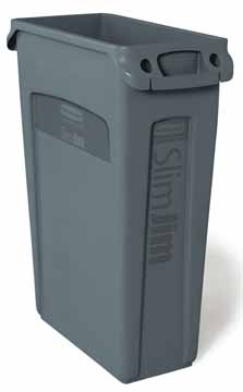 Vuilniscontainer Rubbermaid Slim Jim 87l grijs