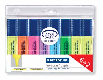 Markeerstift Staedtler Textsurfer Classic 364 assorti (6+2)