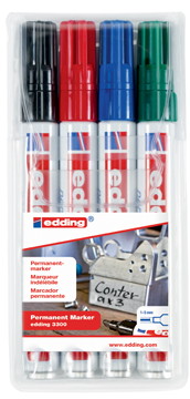 Permanent marker Edding 3300 beitelpunt 1-5mm assorti (4)