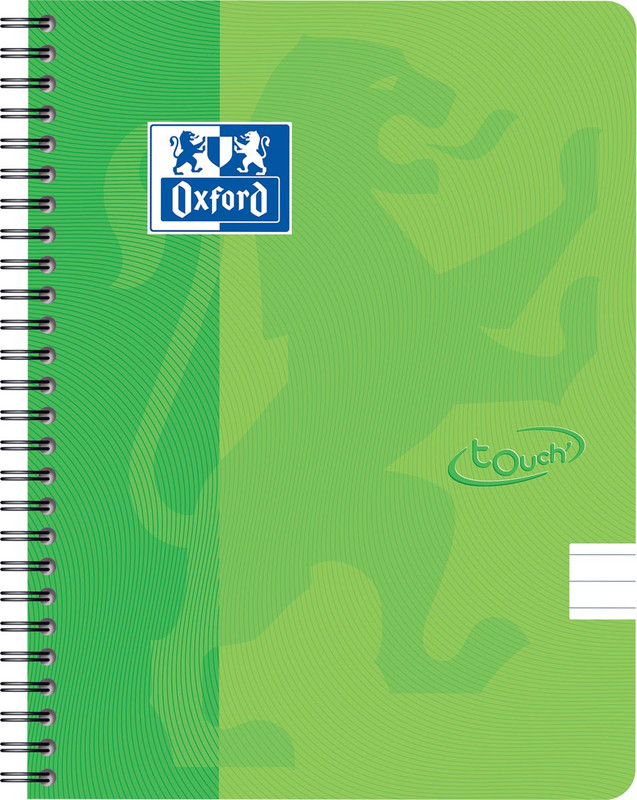 Schrift Oxford Touch karton A5 gelijnd 140blz limoen groen