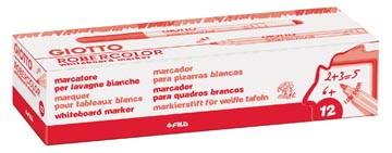 Whiteboardmarker Giotto Robercolor fijn ronde punt 2,7mm rood