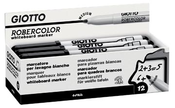 Whiteboardmarker Giotto Robercolor medium ronde punt 4mm zwart