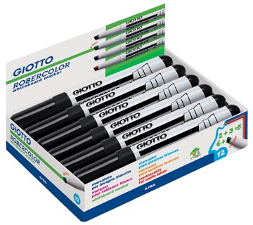 Whiteboardmarker Giotto Robercolor maxi beitelpunt 6,4mm zwart