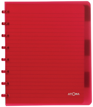 Schrift Atoma PP A5 maxi commercieel geruit 120blz met tabs transparant assorti