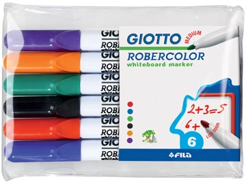 Whiteboardmarker Giotto Robercolor medium ronde punt 4mm assorti (6)