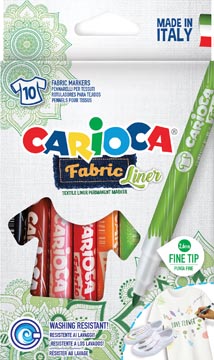 Textielstift Carioca Fabricliner assorti (10)